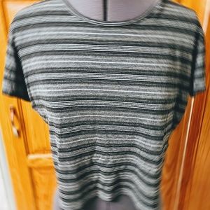 Gemilli Striped Stretch Crop Top